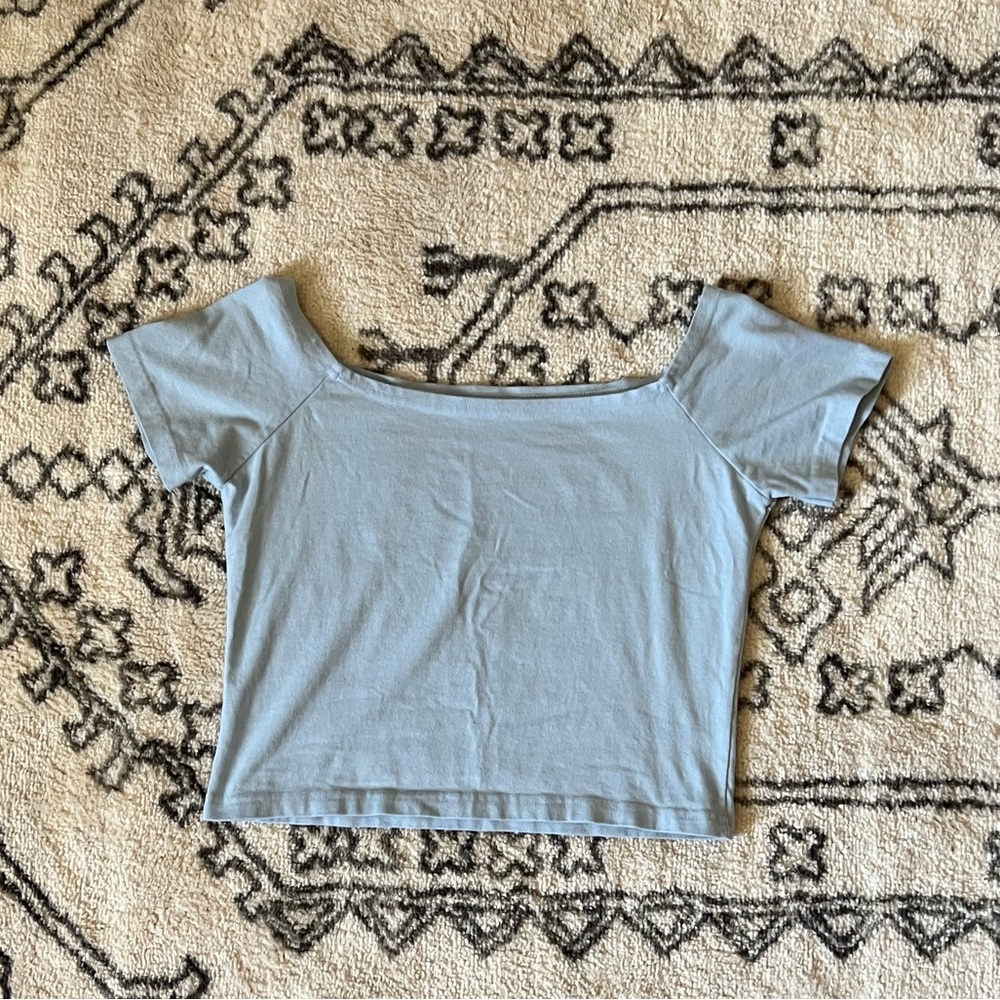 SOLD Blue brandy Melville off the shoulder top!!